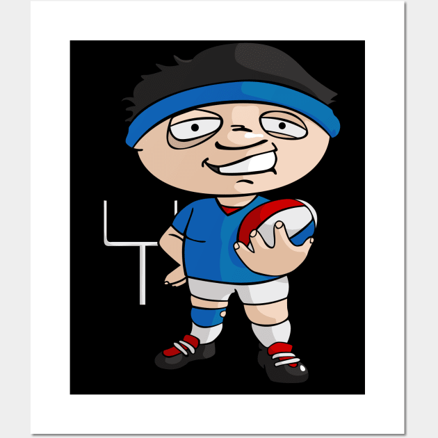 Rugby player Wall Art by JORDYGRAPH